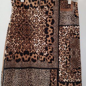 Joseph Ribkoff animal print stretch mini skirt size 8
